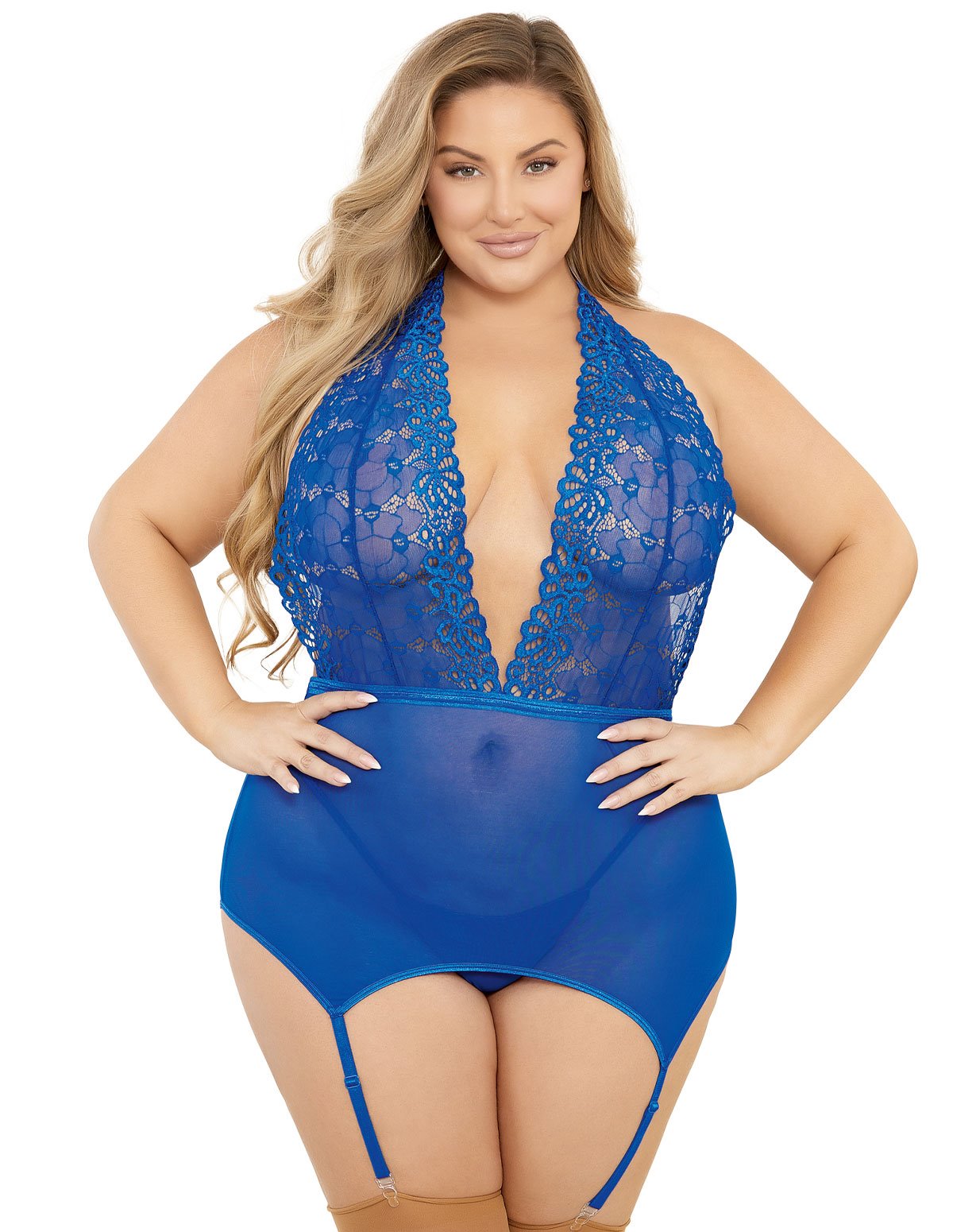 alternate image for ELARA HALTER TIE PLUS SIZE BUSTIER