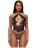 Additional GUNMETAL view of product LIQUID METAL BUSTIER AND PANTY with color code GNM