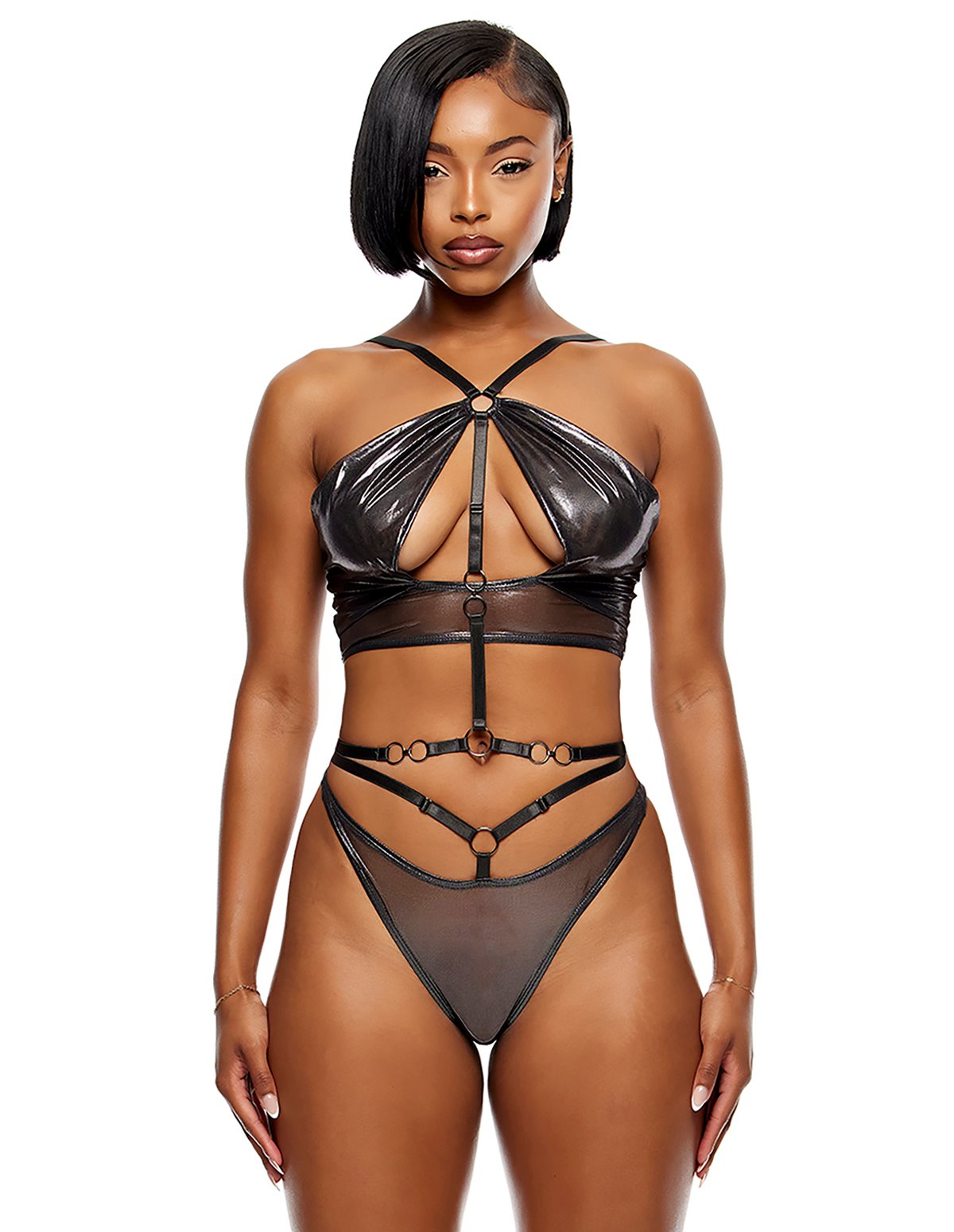 alternate image for LIQUID METAL BRA AND PANTY