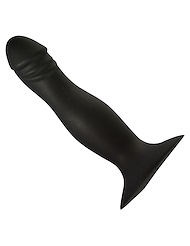 Alternate back view of THE AWARD WINNER RIBBED DILDO - IMPERFECT BOX