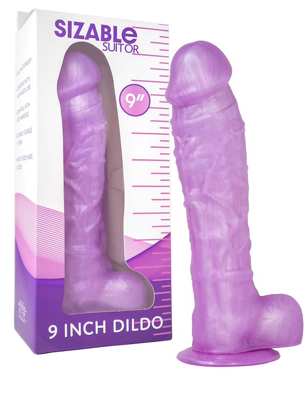 SIZABLE SUITOR - 9 DILDO - IMPERFECT BOX ALT5 view Color: LTP