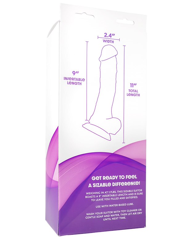 SIZABLE SUITOR - 9 DILDO - IMPERFECT BOX ALT7 view Color: LTP