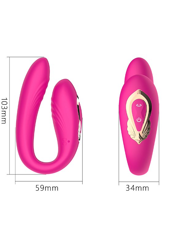 LOVE ESSENTIALS - COUPLES TOY WITH REMOTE - IMPERFECT BOX ALT2 view Color: PK