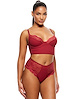 Additional WINE view of product SELF CARE LONGLINE BRA AND PANTY with color code WN