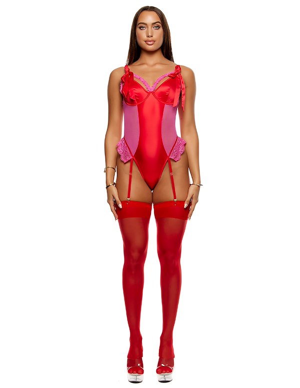 NO STRINGS ATTACHED TEDDY ALT2 view Color: PNKRD