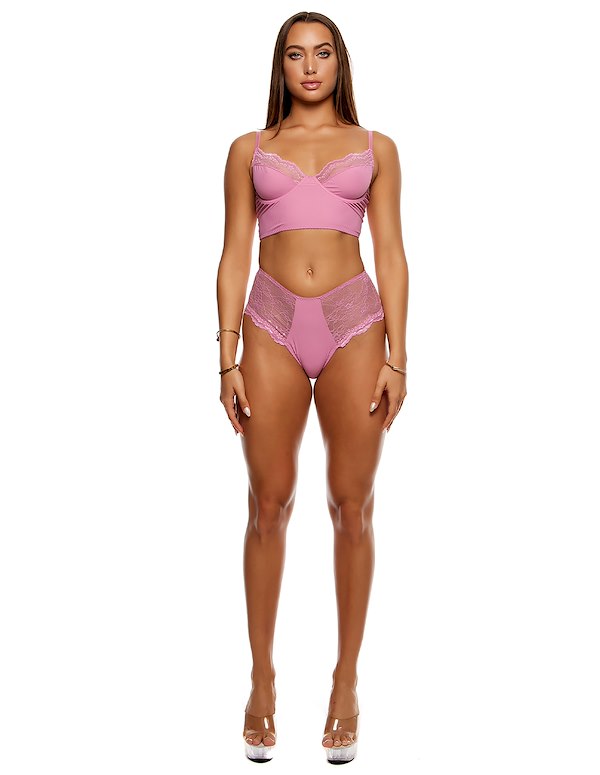 SELF CARE LONGLINE BRA AND PANTY ALT2 view Color: MV