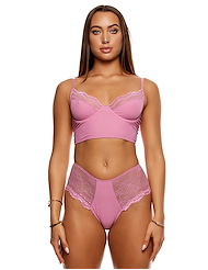 Front view of SELF CARE LONGLINE BRA AND PANTY