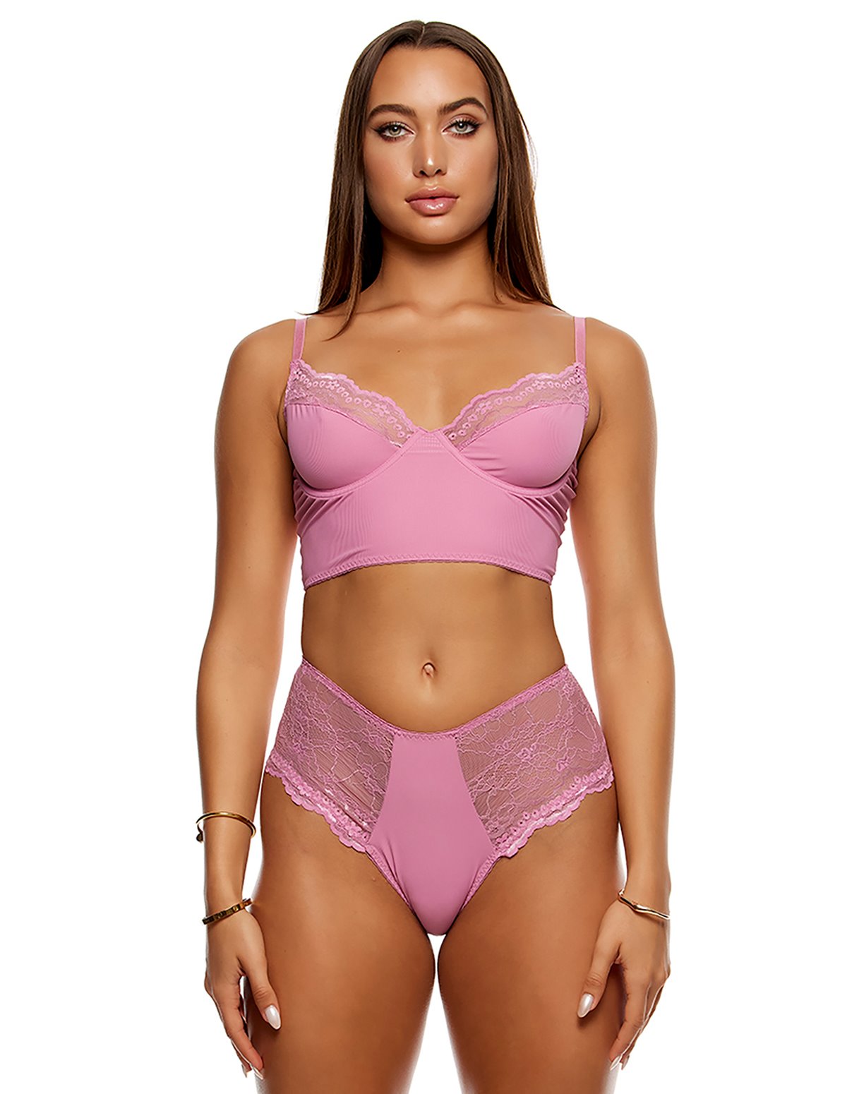 alternate image for SELF CARE LONGLINE BRA AND PANTY