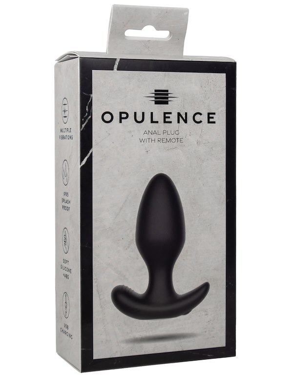 OPULENCE - ANAL PLUG WITH REMOTE ALT3 view Color: BK