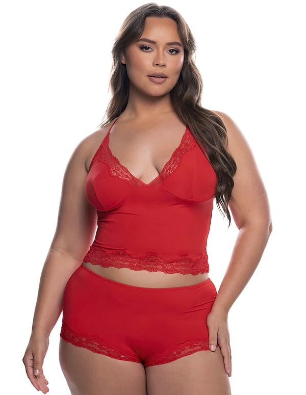 So Soft Plus Size Lounge Cami And Short Set - LI850X-04074