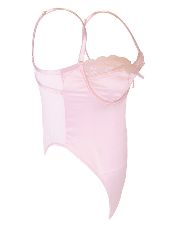 SATIN SHOW OFF TEDDY ALT3 view Color: PK
