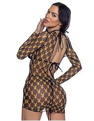 Alternate back view of PLAYBOY BUNNY COVER-UP DRESS