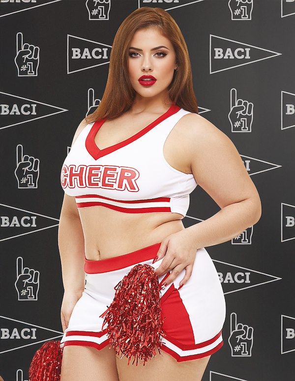 4PC GAMEDAY HOTTIE CHEERLEADER SET ALT2 view Color: RWH