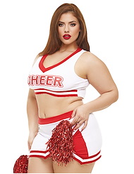 Front view of 4PC GAMEDAY HOTTIE CHEERLEADER SET