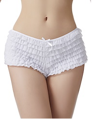 Front view of RUFFLE PANTY WITH BOW