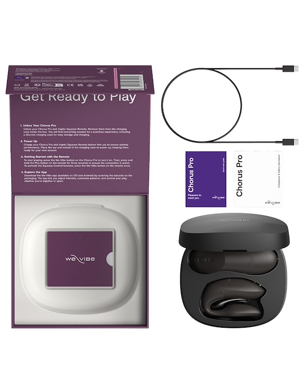 WE-VIBE CHORUS PRO COUPLES TOY IN BLACK ALT7 view Color: BK