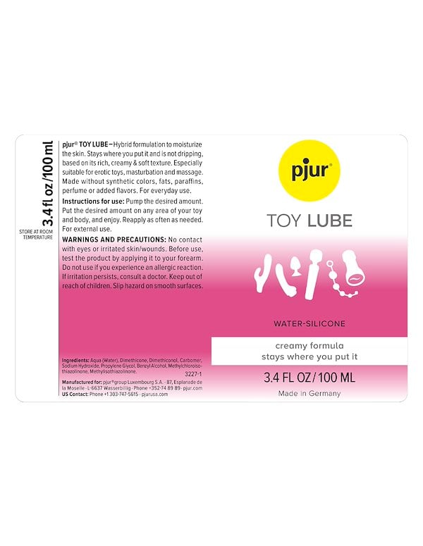 PJUR TOY LUBE HYBRID LUBRICANT 100ML ALT1 view Color: NC