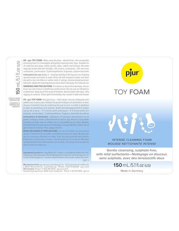 PJUR TOY FOAM CLEANER 150ML ALT1 view Color: NC