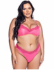 Additional PINK TULLE view of product LUCIA SOFT MICROFIBER PLUS SIZE BRA SET with color code PK