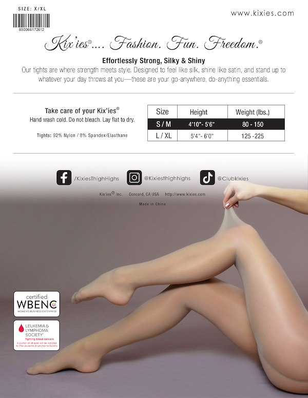 KIXIES REINFORCED GLOSSY TIGHTS ALT3 view Color: NU
