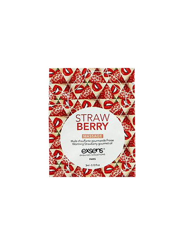 EXSENS STRAWBERRY WARMING MASSAGE OIL 3ML FOIL PACKET - HMC19E0008-05610