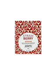 Front view of EXSENS STRAWBERRY WARMING MASSAGE OIL 3ML FOIL PACKET