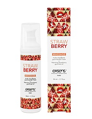 Front view of EXSENS STRAWBERRY WARMING MASSAGE OIL 50ML