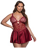 Additional WINE view of product PARADISE DREAM PLUS SIZE BABYDOLL with color code WN