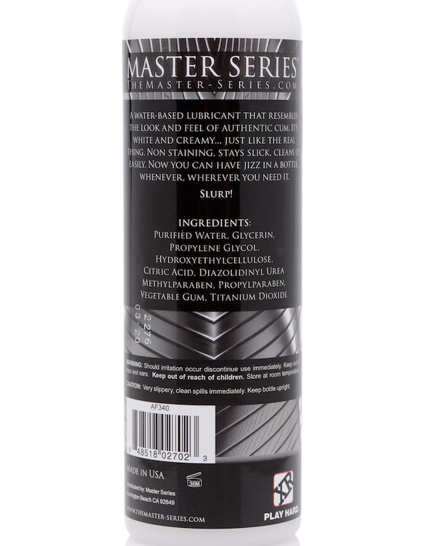 JIZZ UNSCENTED WATER BASED CUM LUBE 8OZ ALT2 view Color: NC