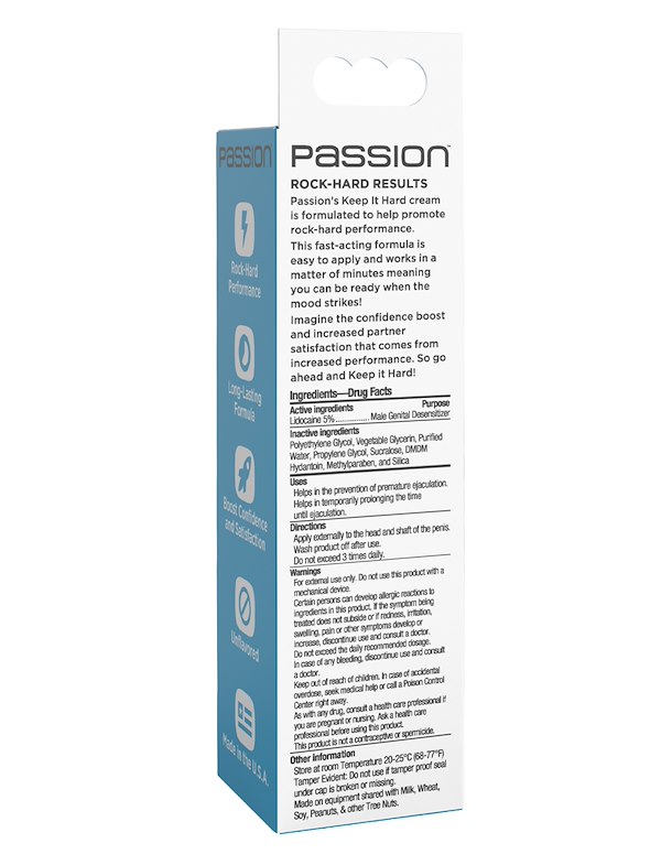 PASSION KEEP IT HARD STAY HARD CREAM ALT6 view Color: NC