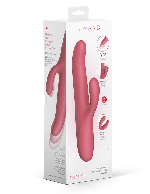 LE WAND THRUST - THRUSTING RABBIT VIBRATOR ALT5 view Color: RD