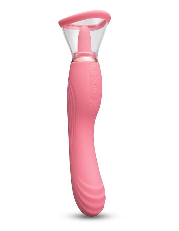 LE WAND LICK - LICKING TONGUE DOUBLE ENDED VIBRATOR ALT1 view Color: PK