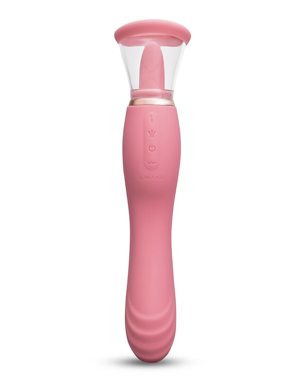 LE WAND LICK - LICKING TONGUE DOUBLE ENDED VIBRATOR ALT2 view Color: PK