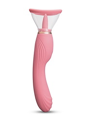 Alternate front view of LE WAND LICK - LICKING TONGUE DOUBLE ENDED VIBRATOR