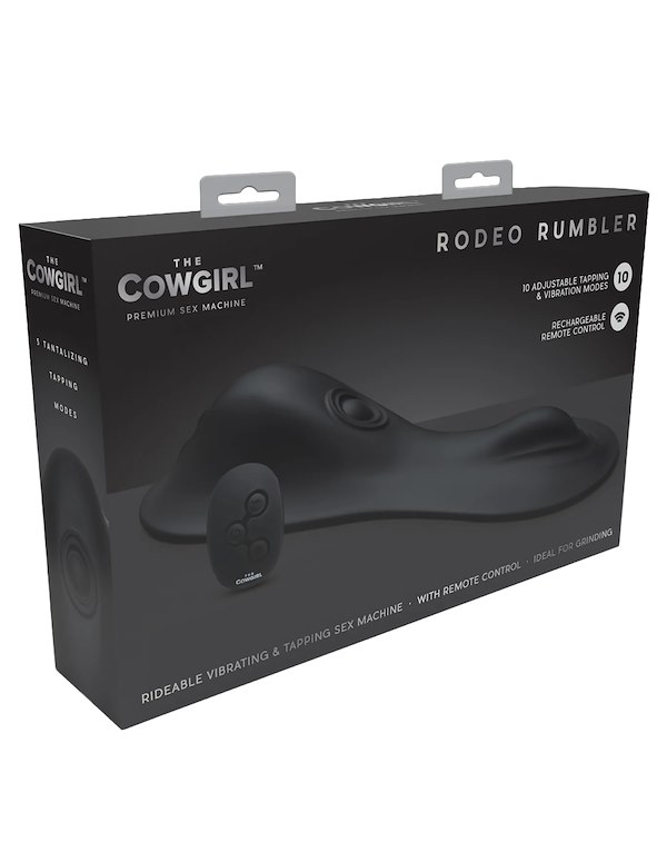 THE COWGIRL RODEO RUMBLER - RIDEABLE VIBRATING & TAPPING  SEX MACHINE ALT7 view Color: BK