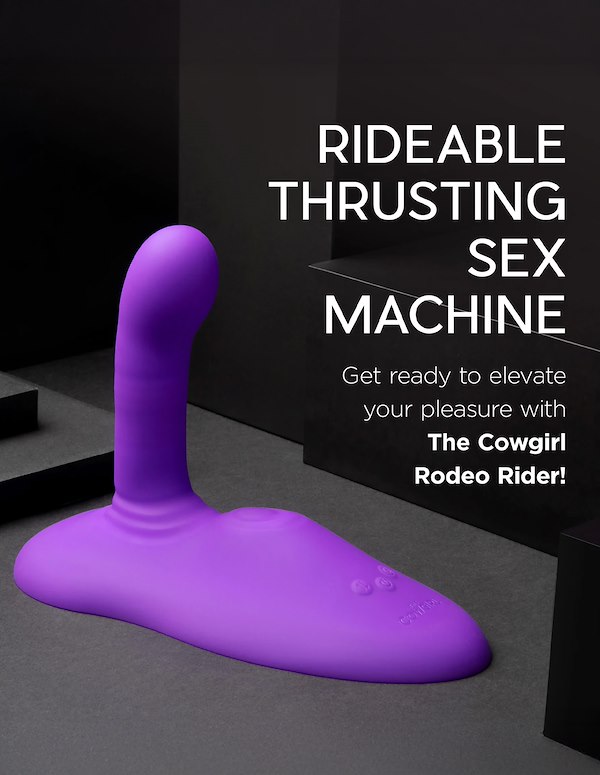 THE COWGIRL RODEO RIDER - RIDEABLE THRUSTING & TAPPING SEX MACHINE ALT8 view Color: PR