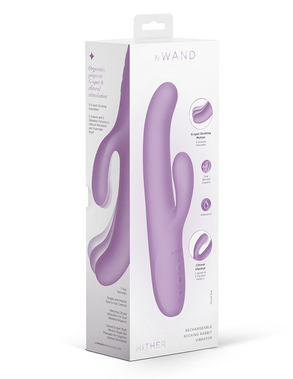 LE WAND HITHER - ROCKING RABBIT VIBRATOR ALT5 view Color: PK
