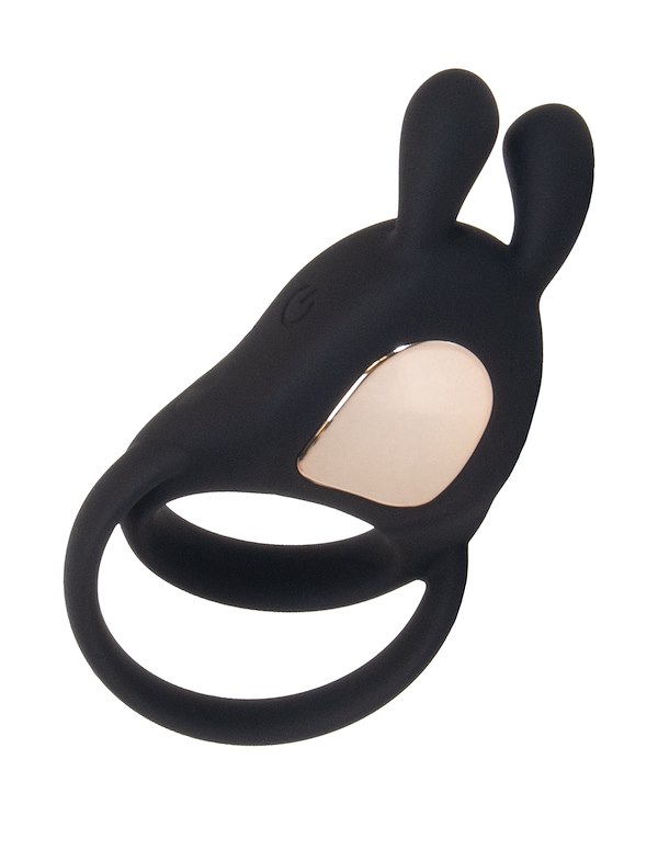 STARRY NIGHTS - VIBRATING RABBIT COCK AND BALL RING W/ REMOTE ALT2 view Color: BKG