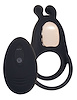 Additional BLACK/GOLD view of product STARRY NIGHTS - VIBRATING RABBIT COCK AND BALL RING W/ REMOTE with color code BKG
