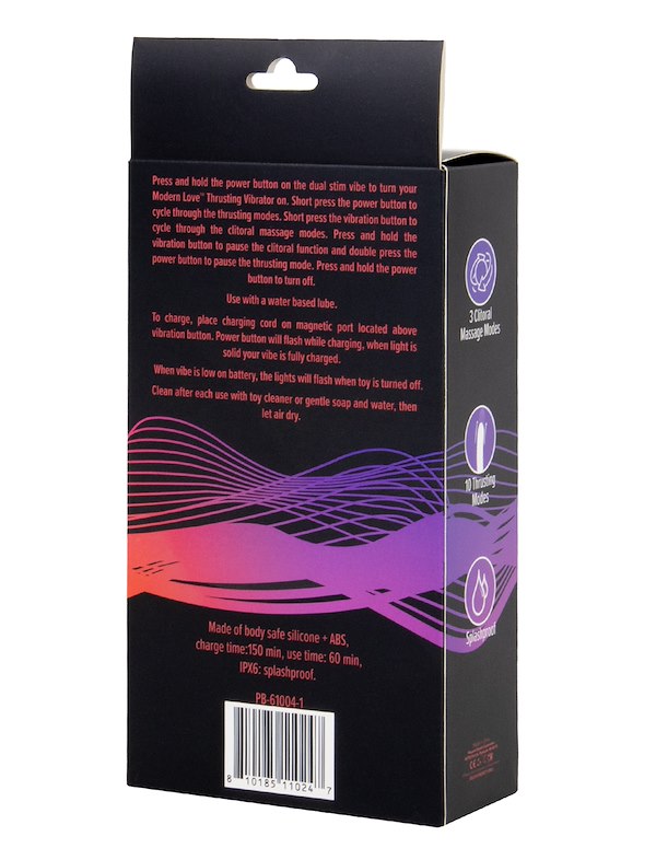 MODERN LOVE - DUAL STIM THRUSTING VIBE ALT8 view Color: PR