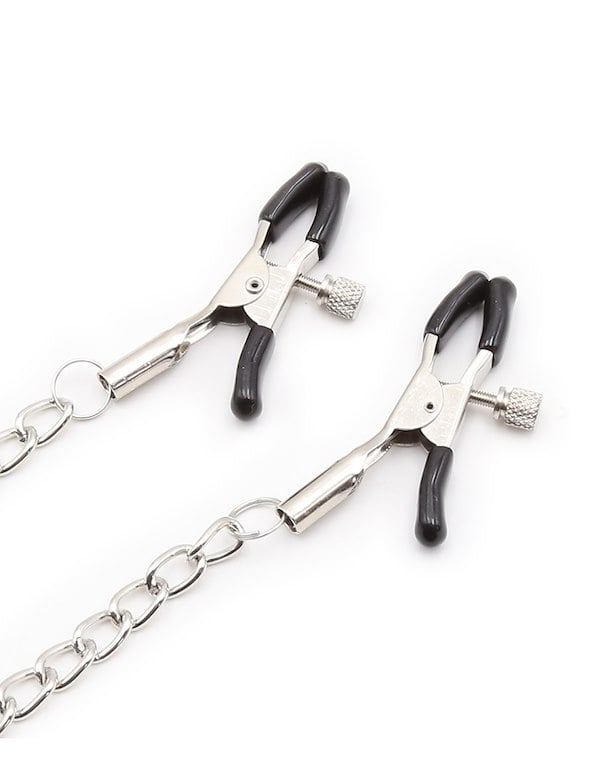 KINK & CONSENT - SILICONE SPIT RING & NIPPLE CLAMPS ALT5 view Color: BK