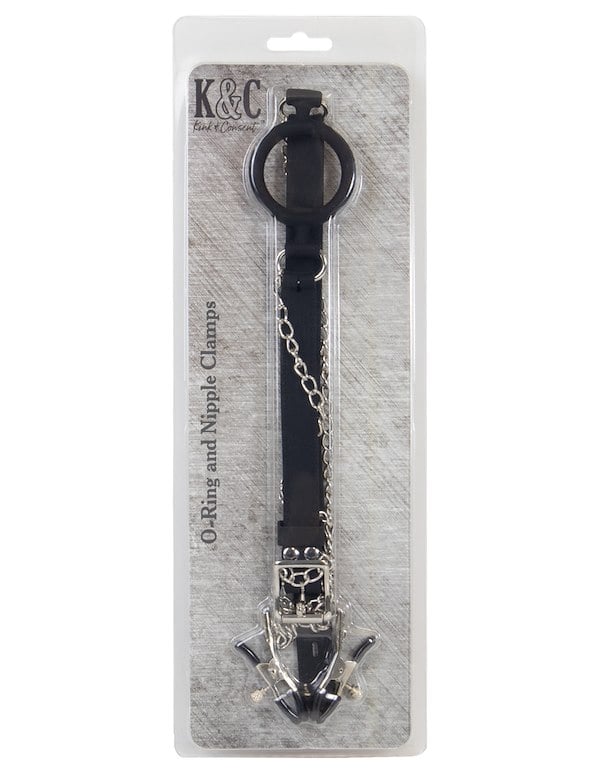 KINK & CONSENT - SILICONE SPIT RING & NIPPLE CLAMPS ALT6 view Color: BK