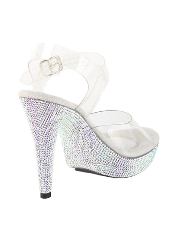 COCKTAIL 5 INCH RHINESTONE PLATFORM SHOE ALT1 view Color: CLRSVR
