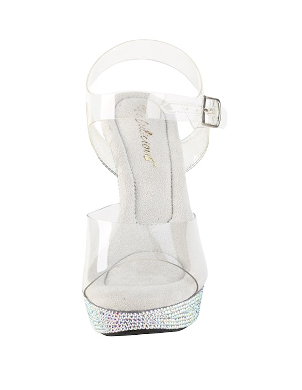 COCKTAIL 5 INCH RHINESTONE PLATFORM SHOE ALT2 view Color: CLRSVR