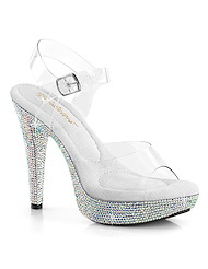 Front view of COCKTAIL 5 INCH RHINESTONE PLATFORM SHOE