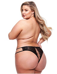 Alternate back view of BACI CROTCHLESS LACE PLUS SIZE PANTY