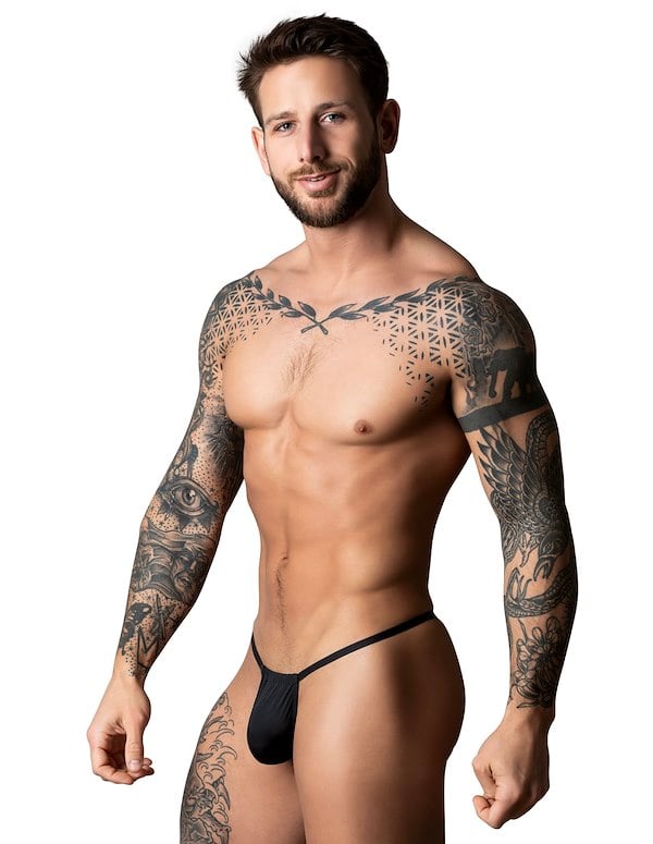 THE ULTIMATE DUO POUCH G-STRING AND COCK RING ALT2 view Color: BK