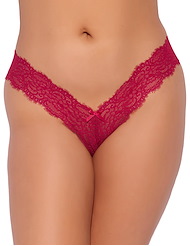 Alternate front view of LANA PLUS SIZE LACE THONG