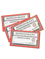 Alternate back view of BEDROOM BUCKS - IOU COUPONS