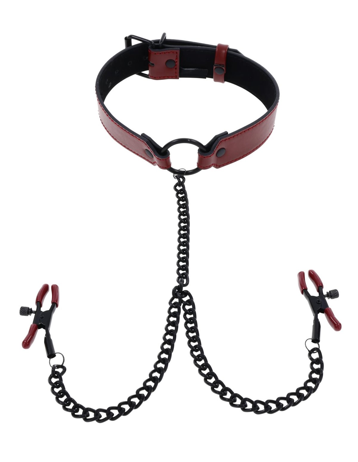 alternate image for SPORTSHEETS SAFFRON COLLAR WITH NIPPLE CLAMPS
